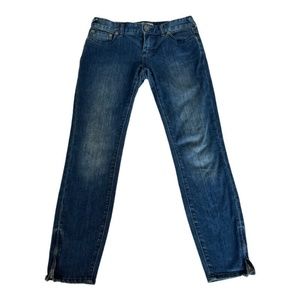 we the free FREE PEOPLE dark denim wide leg patch pocket jeans 25